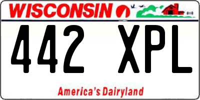 WI license plate 442XPL