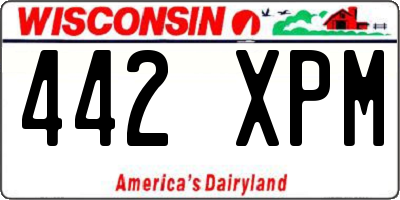 WI license plate 442XPM