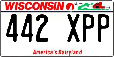 WI license plate 442XPP