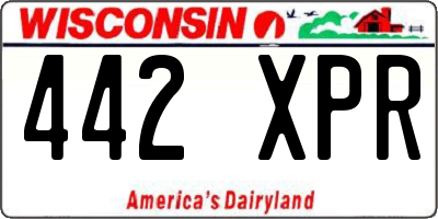 WI license plate 442XPR