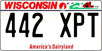 WI license plate 442XPT