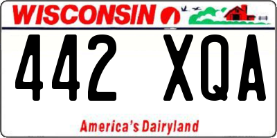 WI license plate 442XQA