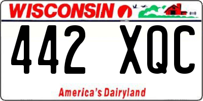 WI license plate 442XQC
