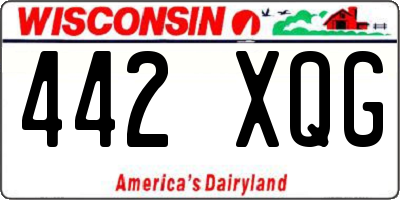 WI license plate 442XQG
