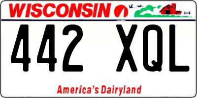 WI license plate 442XQL