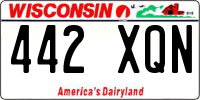 WI license plate 442XQN