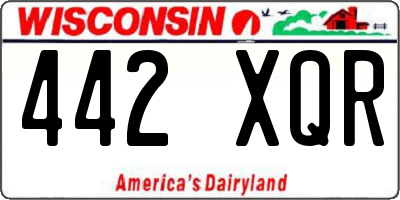 WI license plate 442XQR