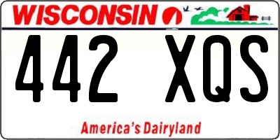 WI license plate 442XQS