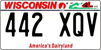 WI license plate 442XQV