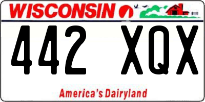 WI license plate 442XQX
