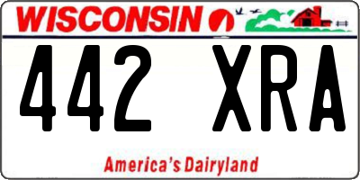 WI license plate 442XRA