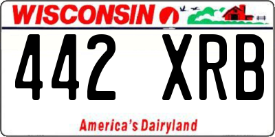WI license plate 442XRB