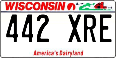 WI license plate 442XRE
