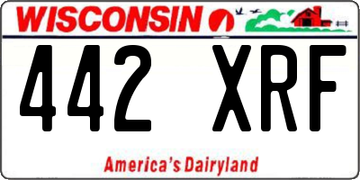 WI license plate 442XRF