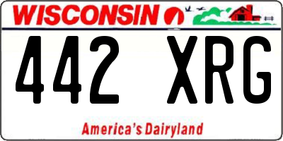 WI license plate 442XRG