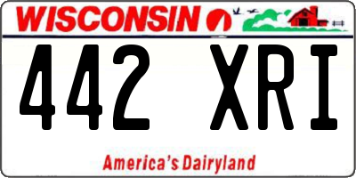 WI license plate 442XRI
