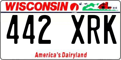 WI license plate 442XRK