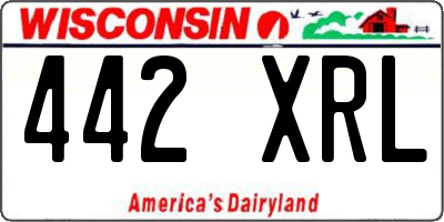 WI license plate 442XRL