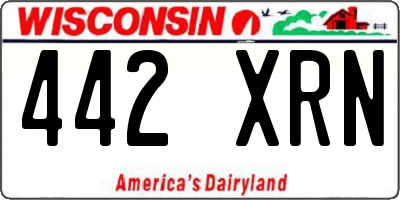 WI license plate 442XRN