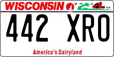 WI license plate 442XRO