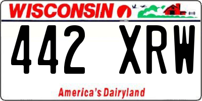 WI license plate 442XRW