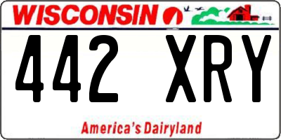 WI license plate 442XRY