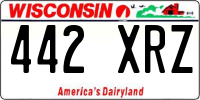 WI license plate 442XRZ