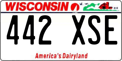 WI license plate 442XSE