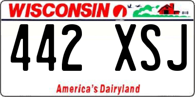 WI license plate 442XSJ