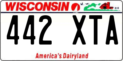 WI license plate 442XTA