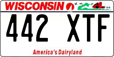 WI license plate 442XTF