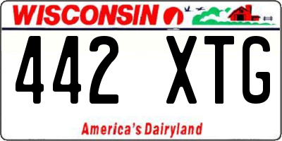 WI license plate 442XTG