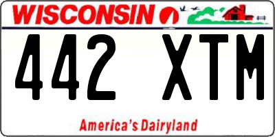 WI license plate 442XTM
