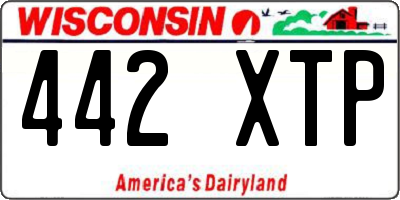 WI license plate 442XTP