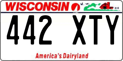 WI license plate 442XTY