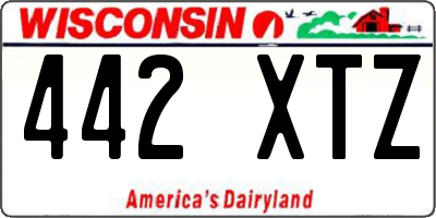 WI license plate 442XTZ