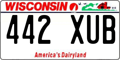 WI license plate 442XUB
