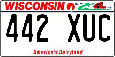 WI license plate 442XUC
