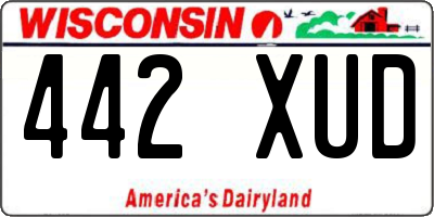 WI license plate 442XUD