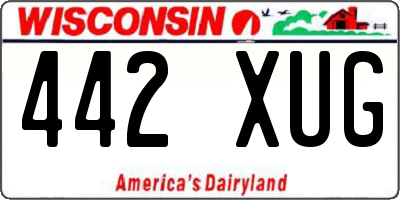 WI license plate 442XUG