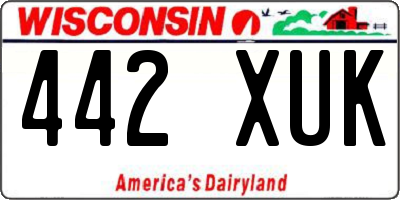 WI license plate 442XUK