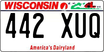 WI license plate 442XUQ