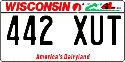 WI license plate 442XUT