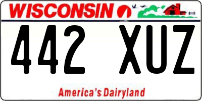 WI license plate 442XUZ