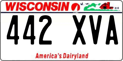 WI license plate 442XVA