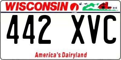 WI license plate 442XVC