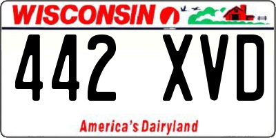 WI license plate 442XVD
