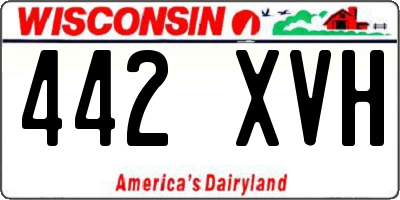 WI license plate 442XVH