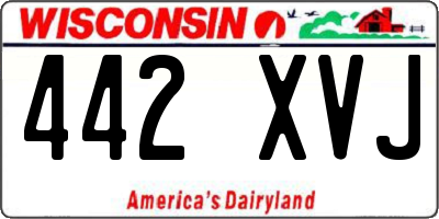 WI license plate 442XVJ