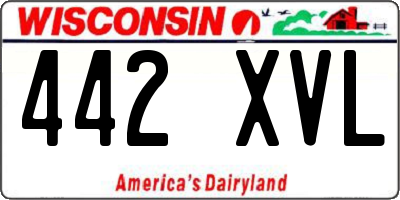 WI license plate 442XVL